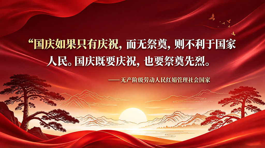 网友言论赏析1：国庆既要庆祝，也要祭奠